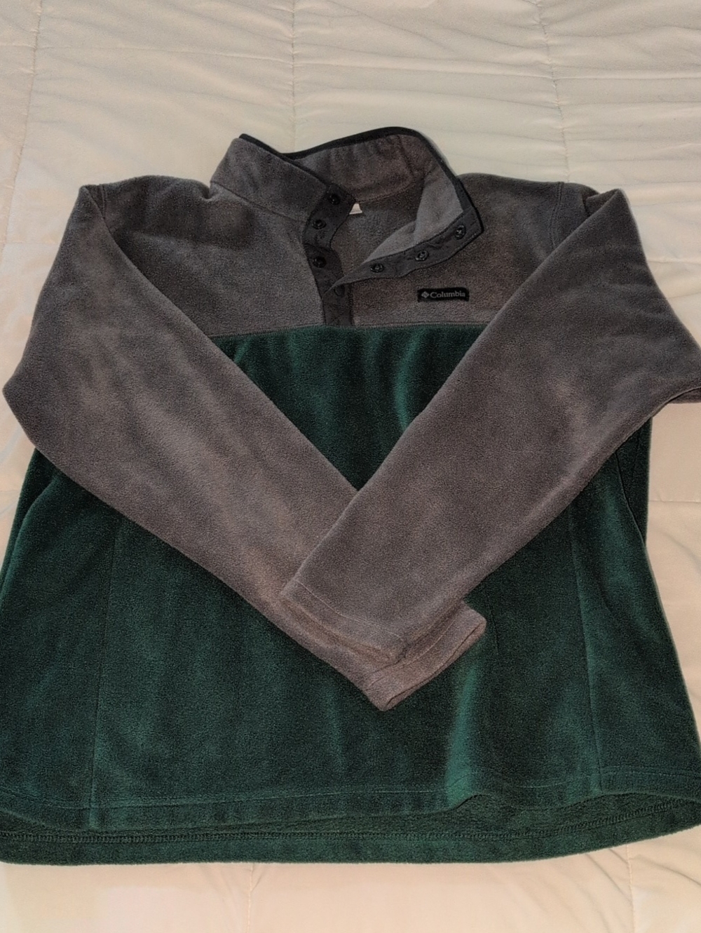 Columbia Men's Steens Mountain Half Snap II Fleece Pullover Green & Gray XL